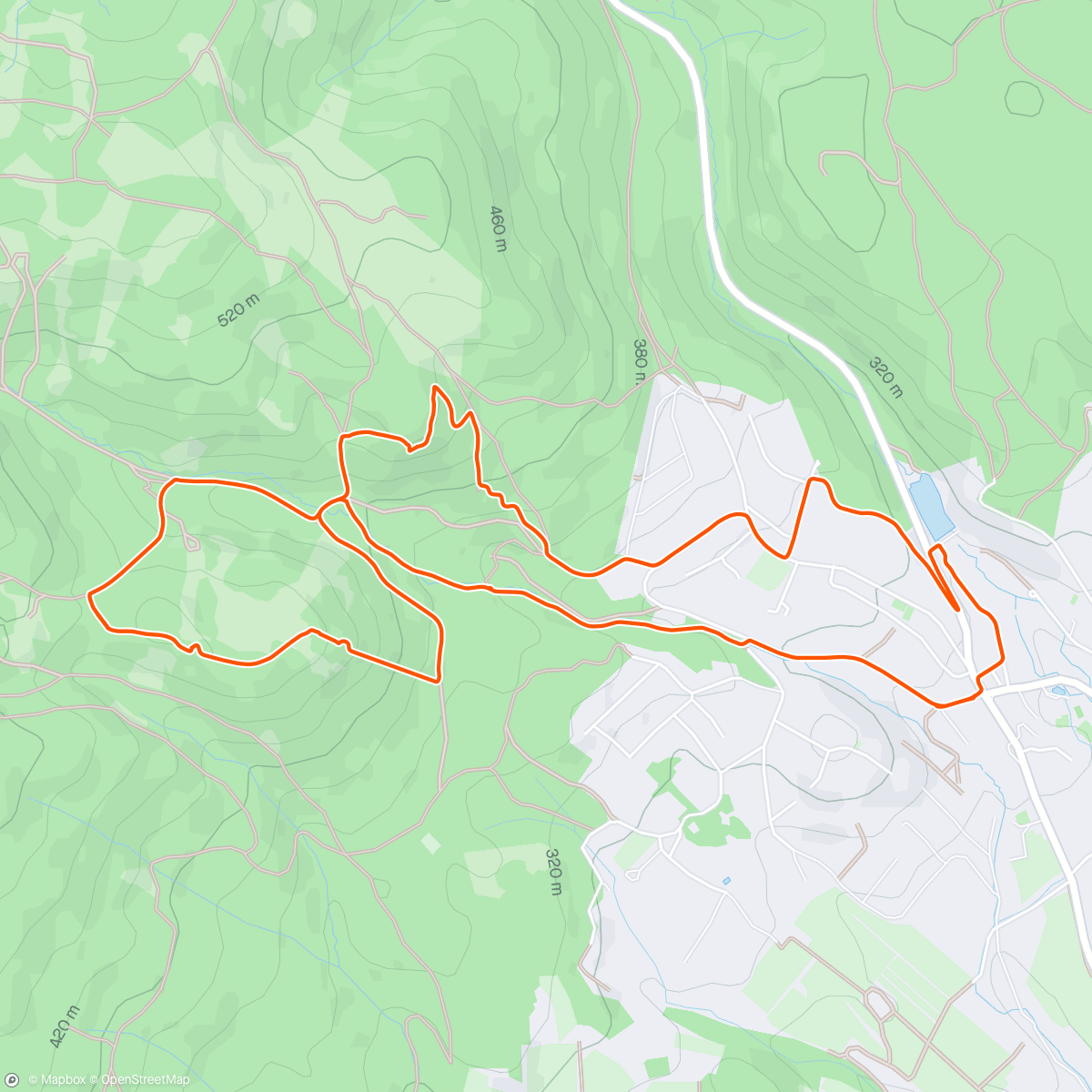 「Cez dva kopce」活動的地圖