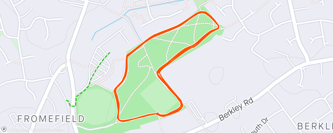 Map of the activity, Old Showfield parkrun