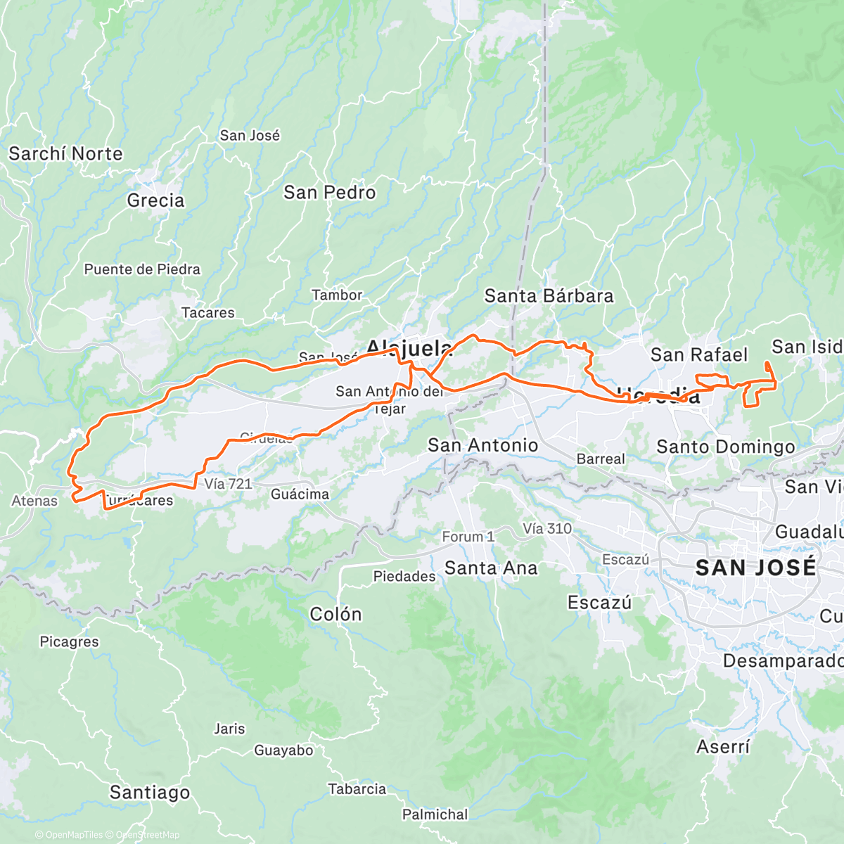 Map of the activity, Morning Ride loop grvl