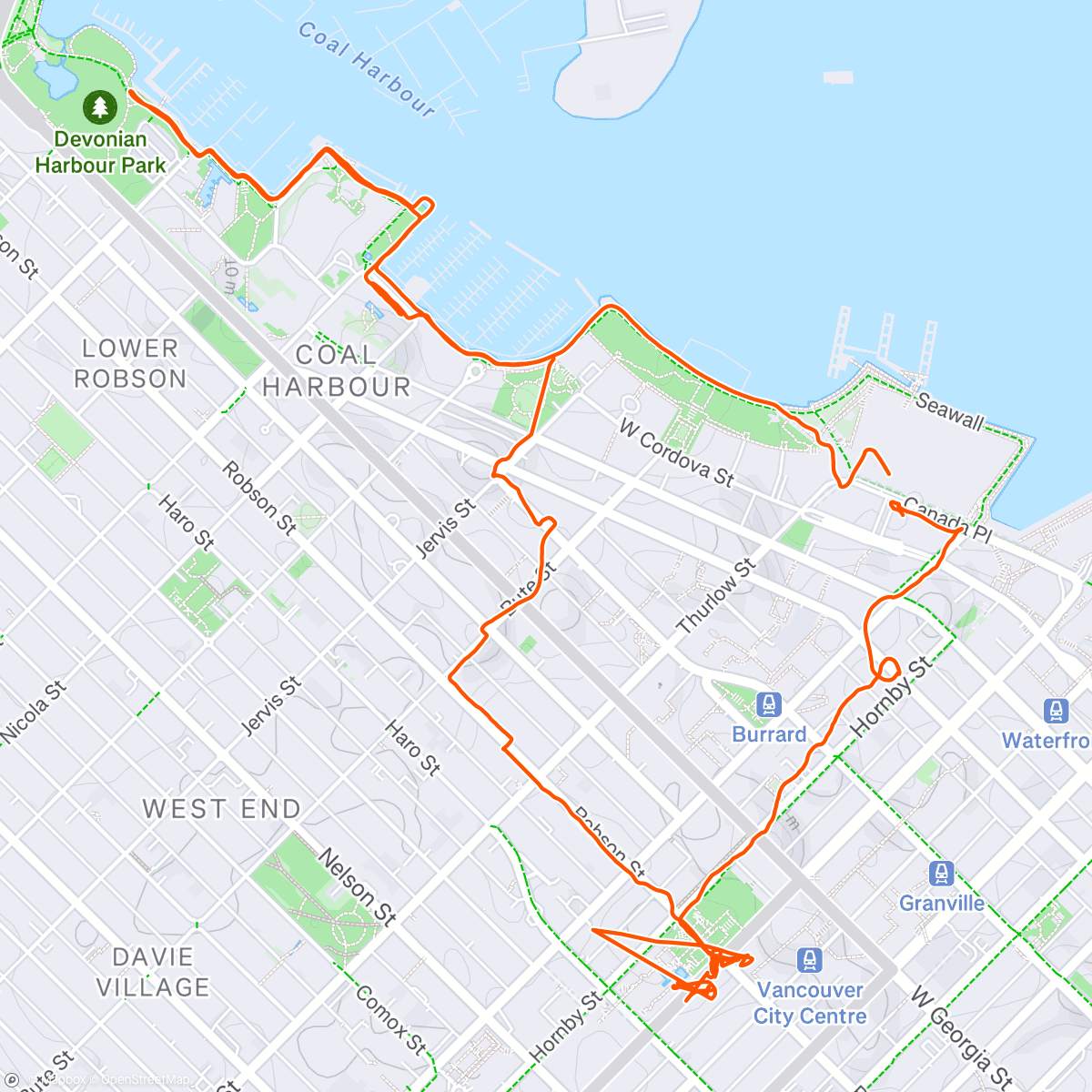 Map of the activity, Canadia is a beut 😍