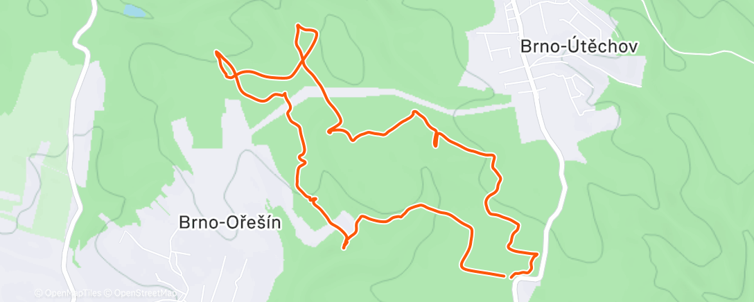 Map of the activity, Lunch Run