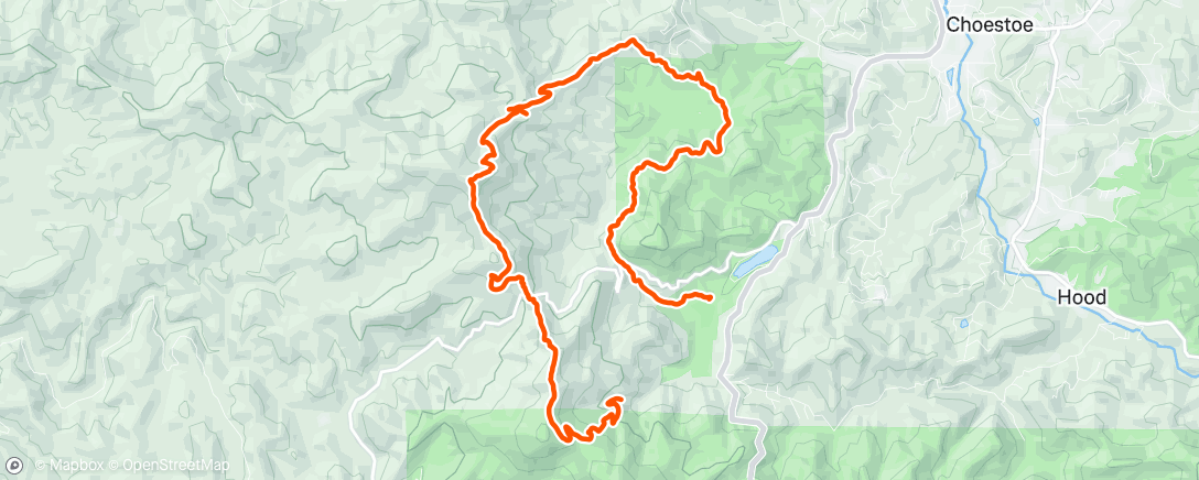 Map of the activity, Morning Hike