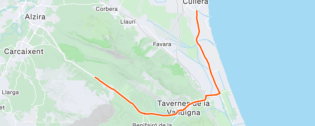 Карта физической активности (Afternoon Ride)