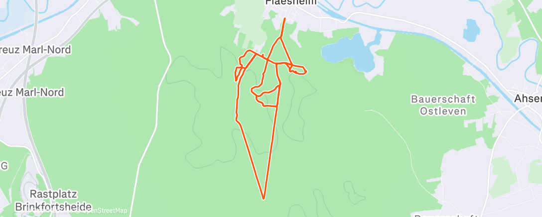 Map of the activity, Lunch E-Mountain Bike Ride