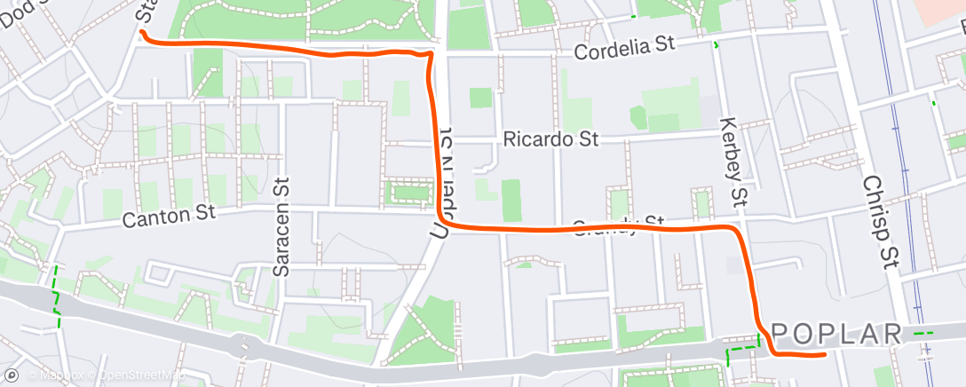 Map of the activity, Evening Walk