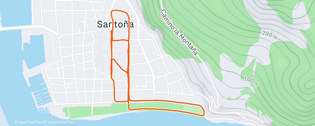 Map of the activity, Calentamiento