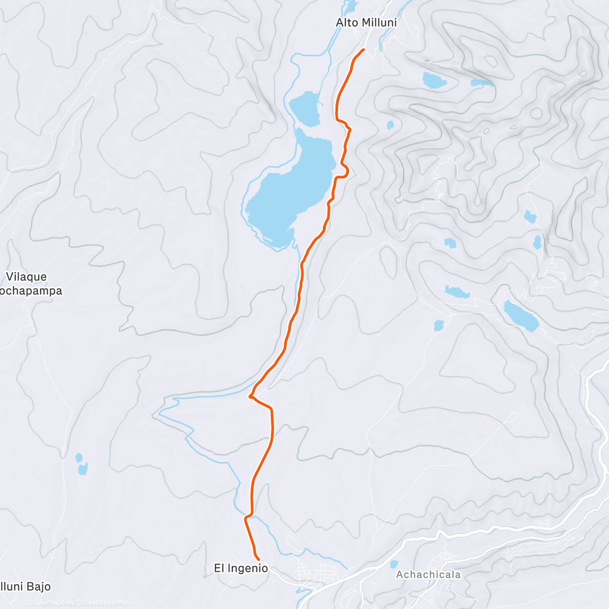 Карта физической активности (ROUVY - Alto Milluni | Bolivia)