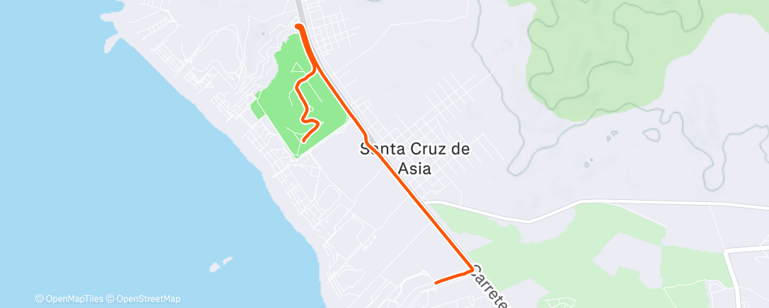 Map of the activity, Bicicleta por la tarde