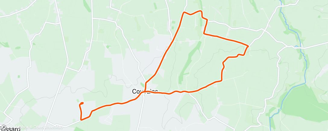 Map of the activity, Sunday run