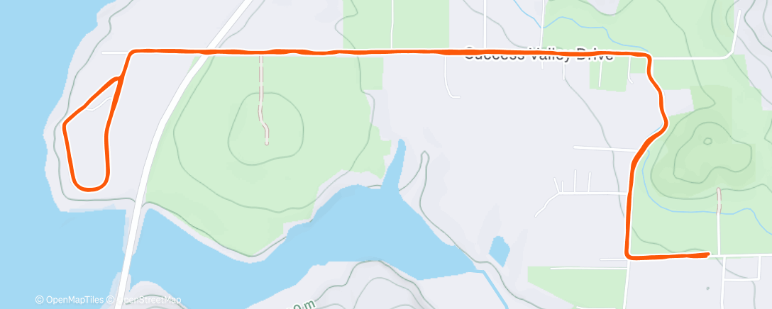 Map of the activity, Evening Run