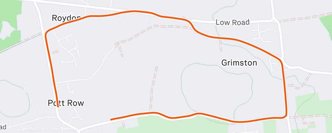 Map of the activity, Lunch Run