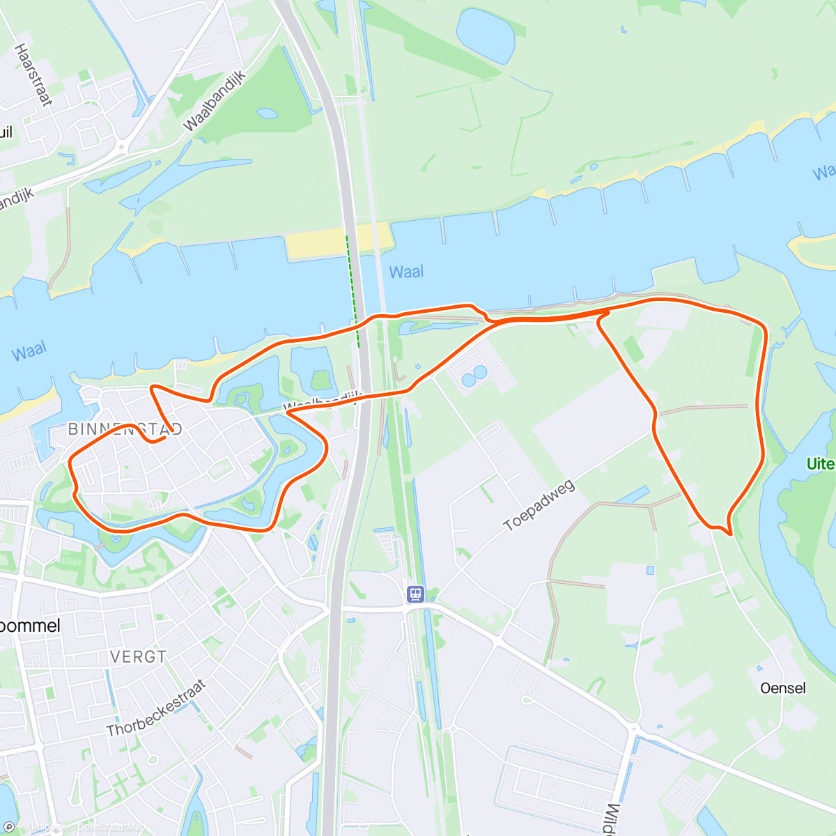 Map of the activity, Oranje dagstart