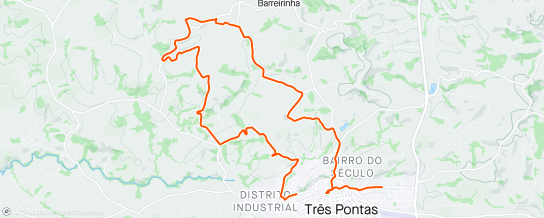 Mapa da atividade, Morning Mountain Bike Ride