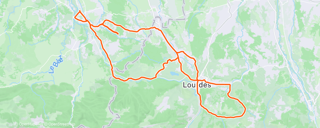 Map of the activity, Sortie vélo le matin
