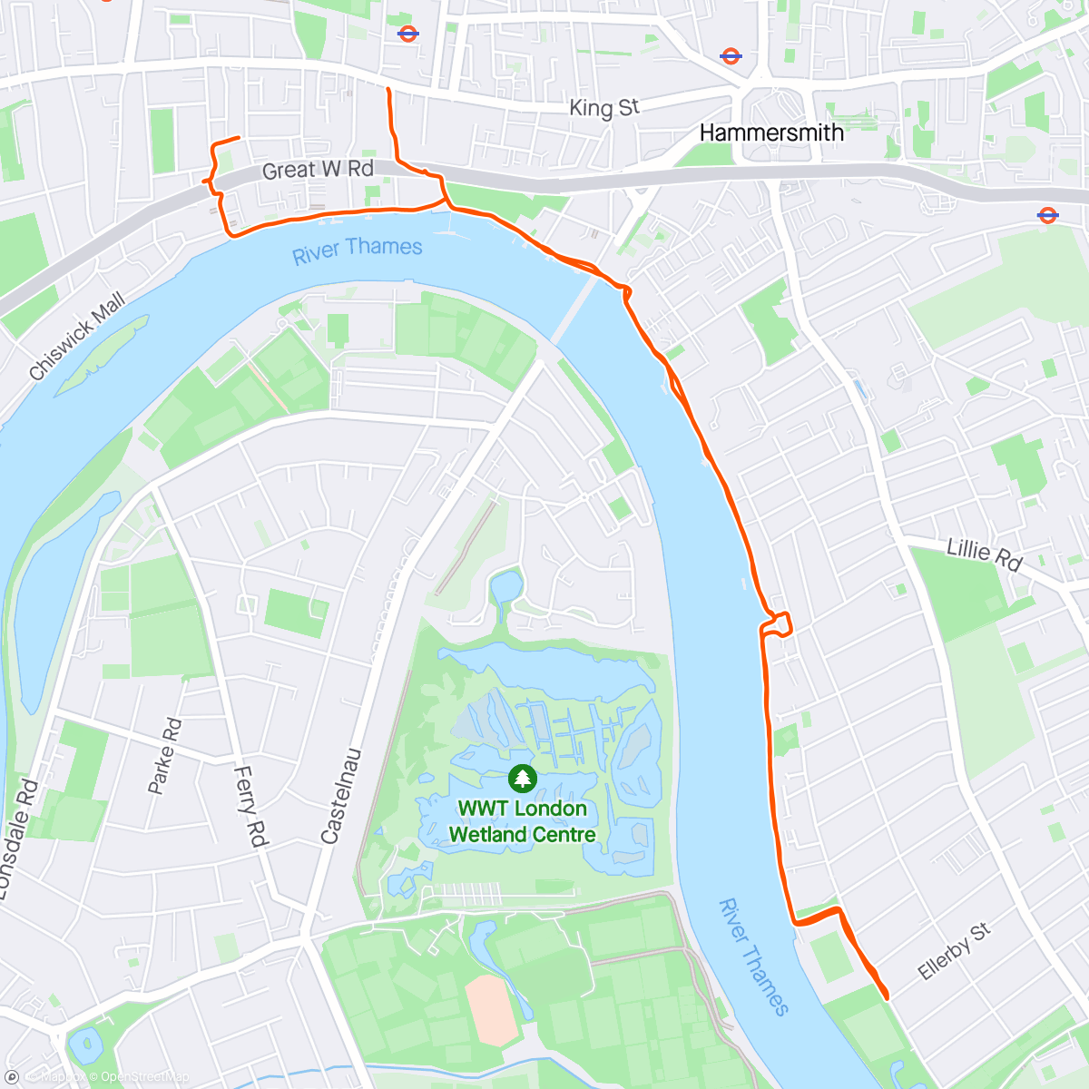 Map of the activity, West london riviera