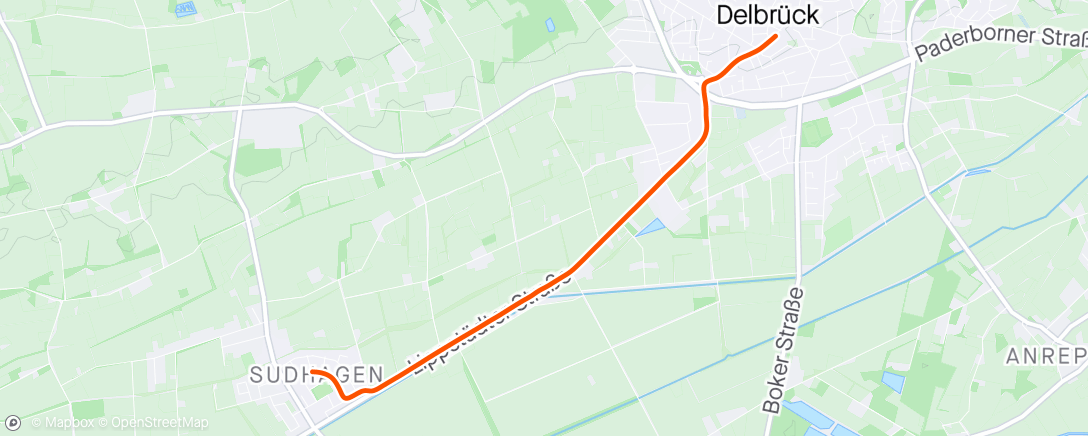 Karte der Aktivität „Delbrück Fahrt”