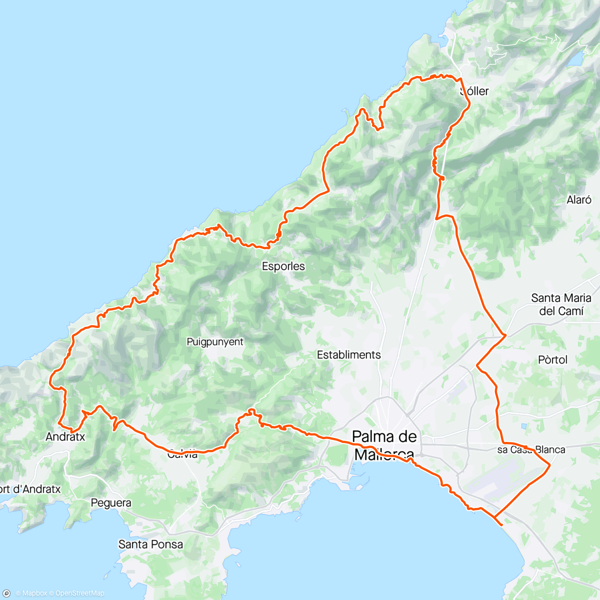 Map of the activity, Ut til kysten og de fine veiene