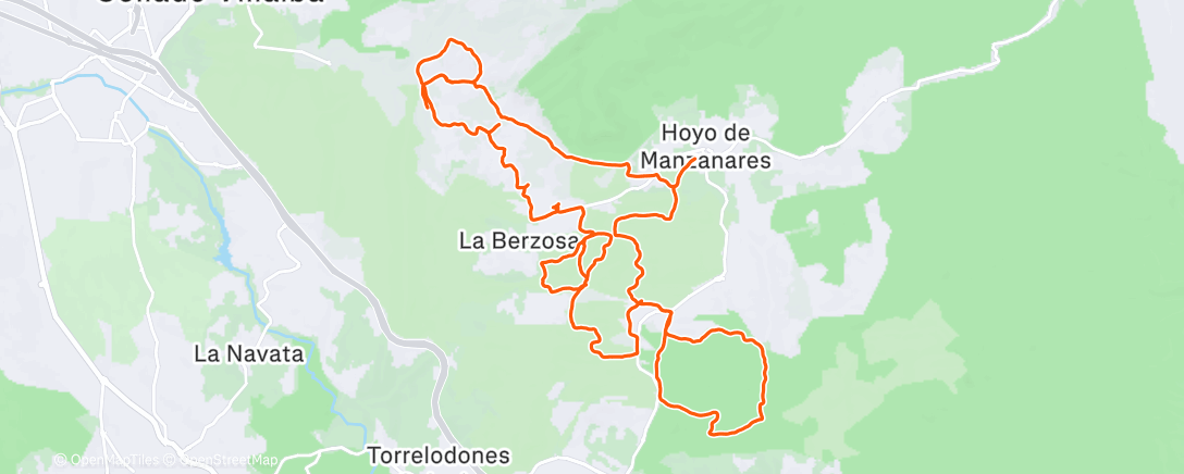 Map of the activity, Bicicleta eléctrica a la hora del almuerzo