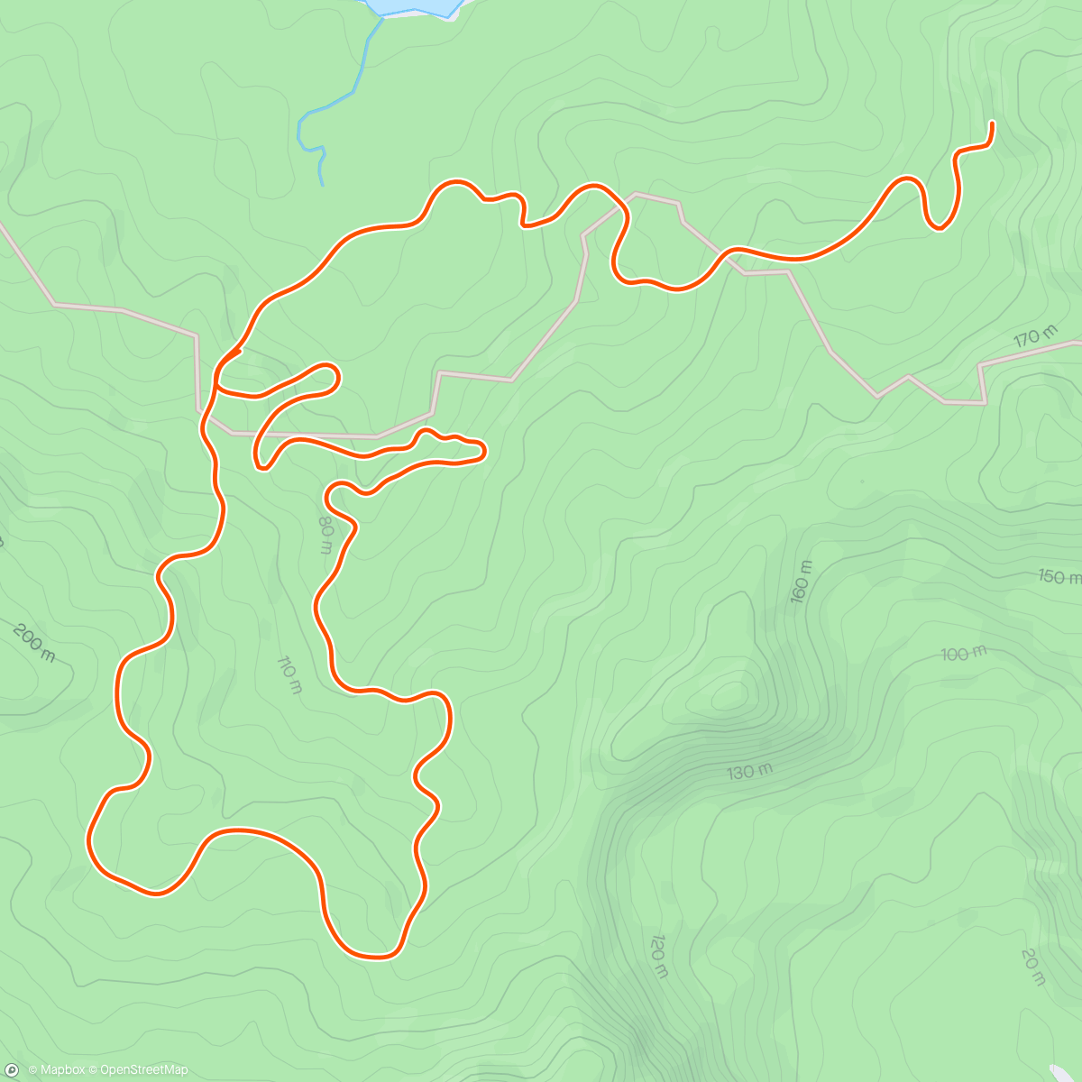 Map of the activity, Zwift - Group Ride: WKG Jungle Down Under. (C) on Serpentine 8 in Watopia
