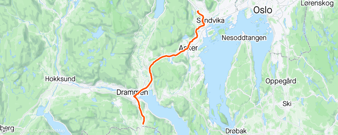 Map of the activity, Til kurs på Vøyenenga, ganske fin løype, men  litt ikke racer løype ved Emma Hjort🚵‍♀️😅
