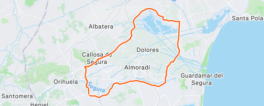 Map of the activity, Bicicleta por la mañana