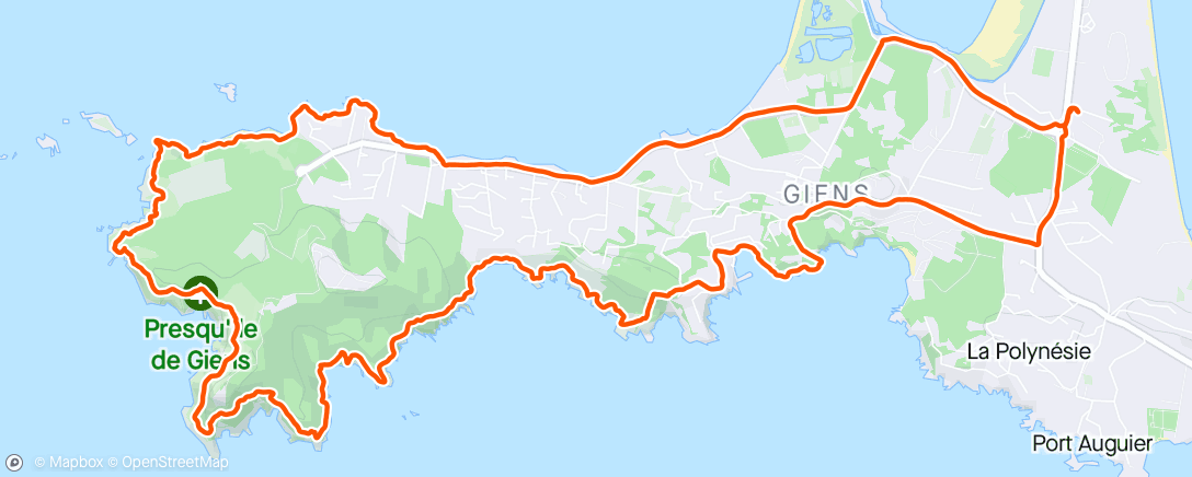 Mappa dell'attività Presqu’île de Giens 🌤️🌬️