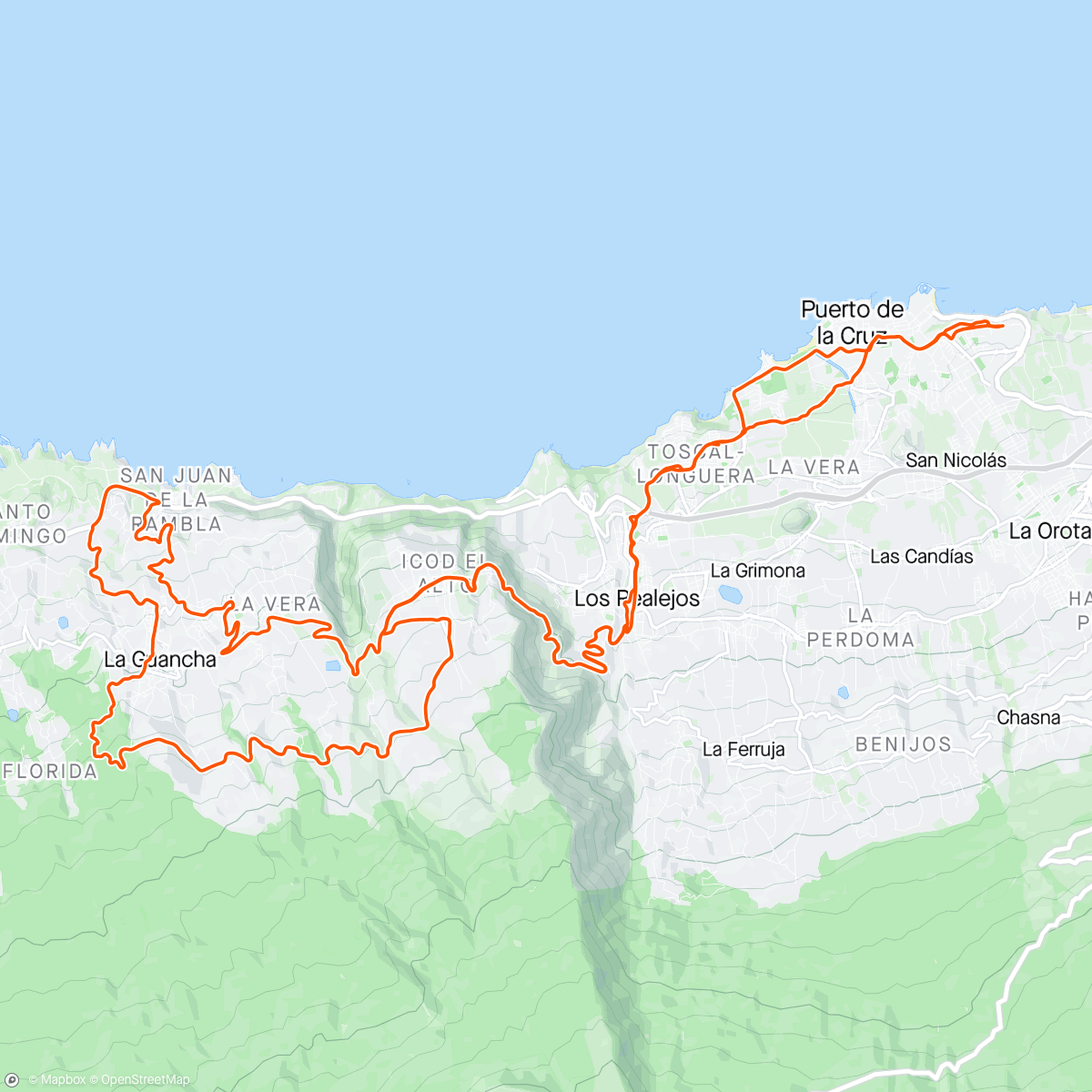 Map of the activity, Tenerife dag 3: la Guancha 🌧️