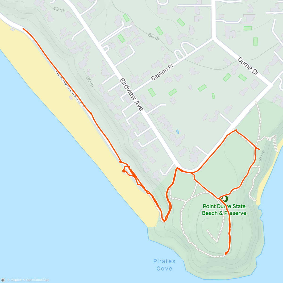 Map of the activity, Point Dume hike🌼