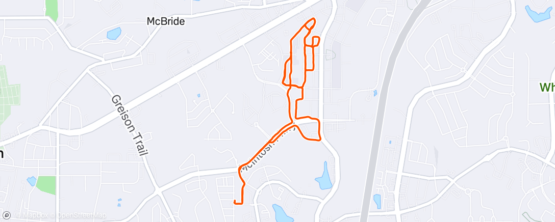 Map of the activity, Morning Run