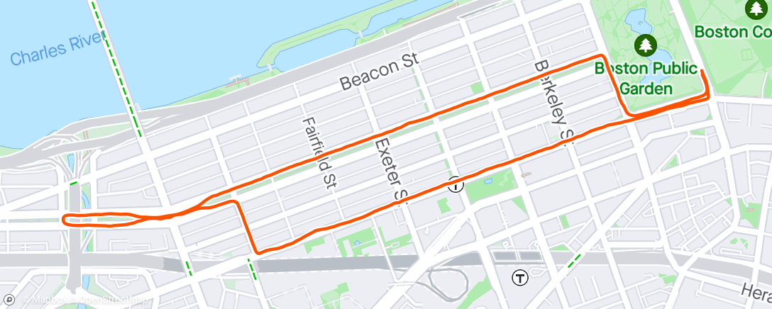 Map of the activity, Boston 5k
