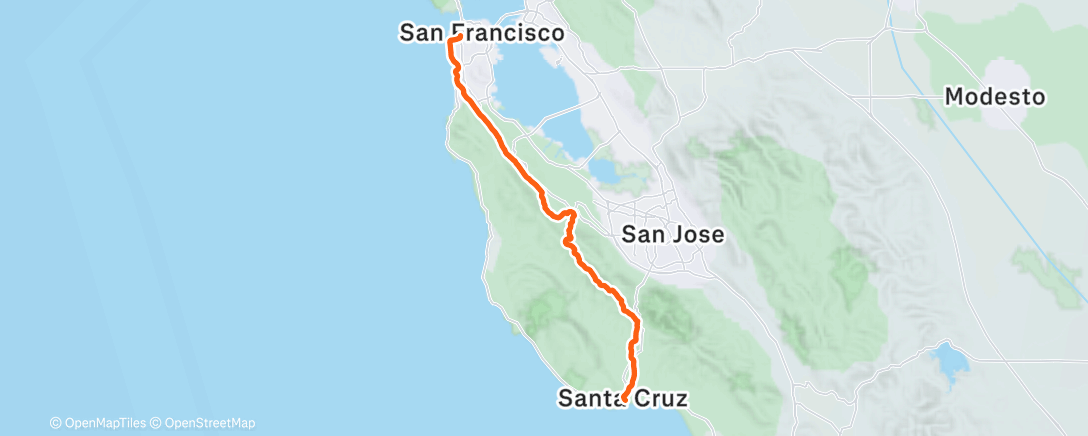 Map of the activity, Morning Ride