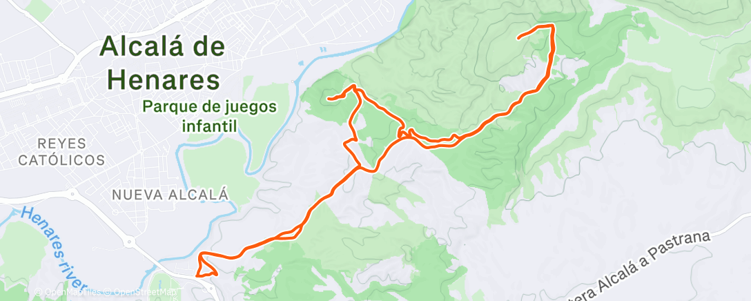 Map of the activity, Cerros con frontal