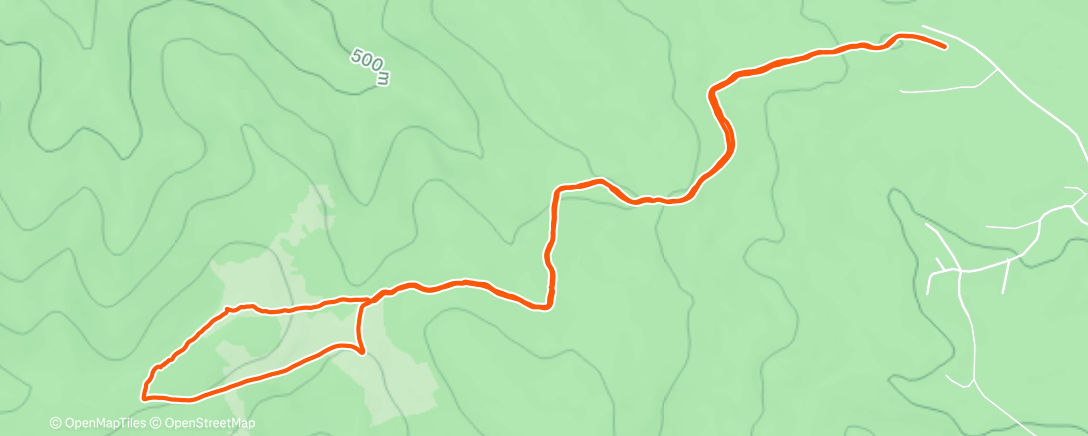 Map of the activity, Afternoon Hike