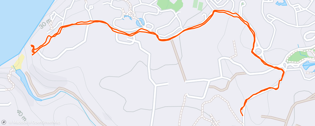 Map of the activity, Morning walk in Ayana