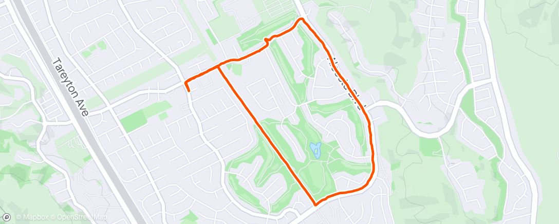 Map of the activity, Monday run
