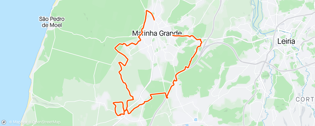 Map of the activity, Volta de bicicleta de gravel ao entardecer