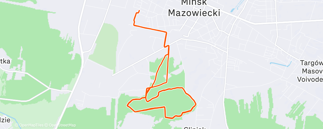 Map of the activity, Morning Run
