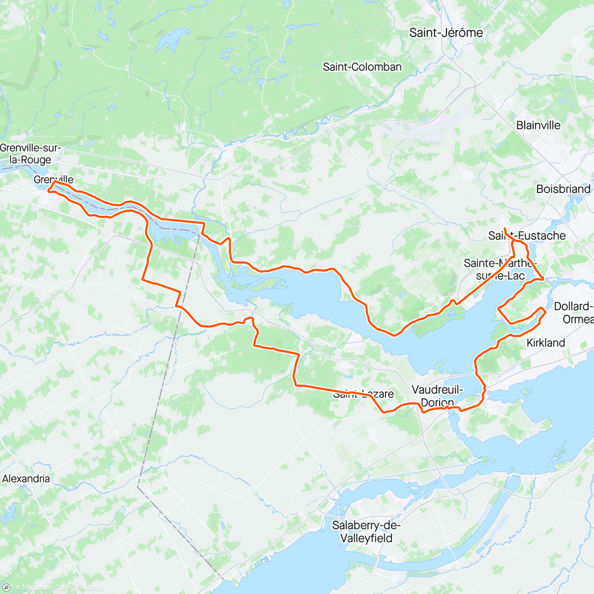 Mapa da atividade, Tournée vers l'ouest pour profiter des meilleures routes côté Ontarien #NeverFinished #LongHaul