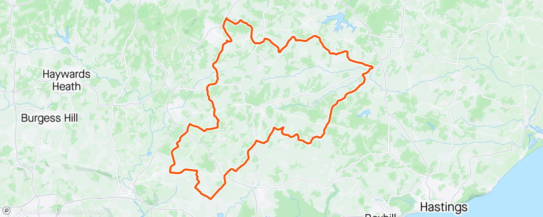 Map of the activity, "The Reliable" 100km Audax
