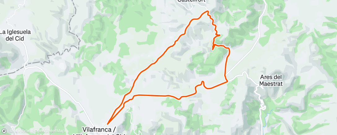 Map of the activity, Bicicleta matutina
