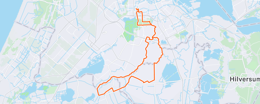 Map of the activity, Afternoon Ride