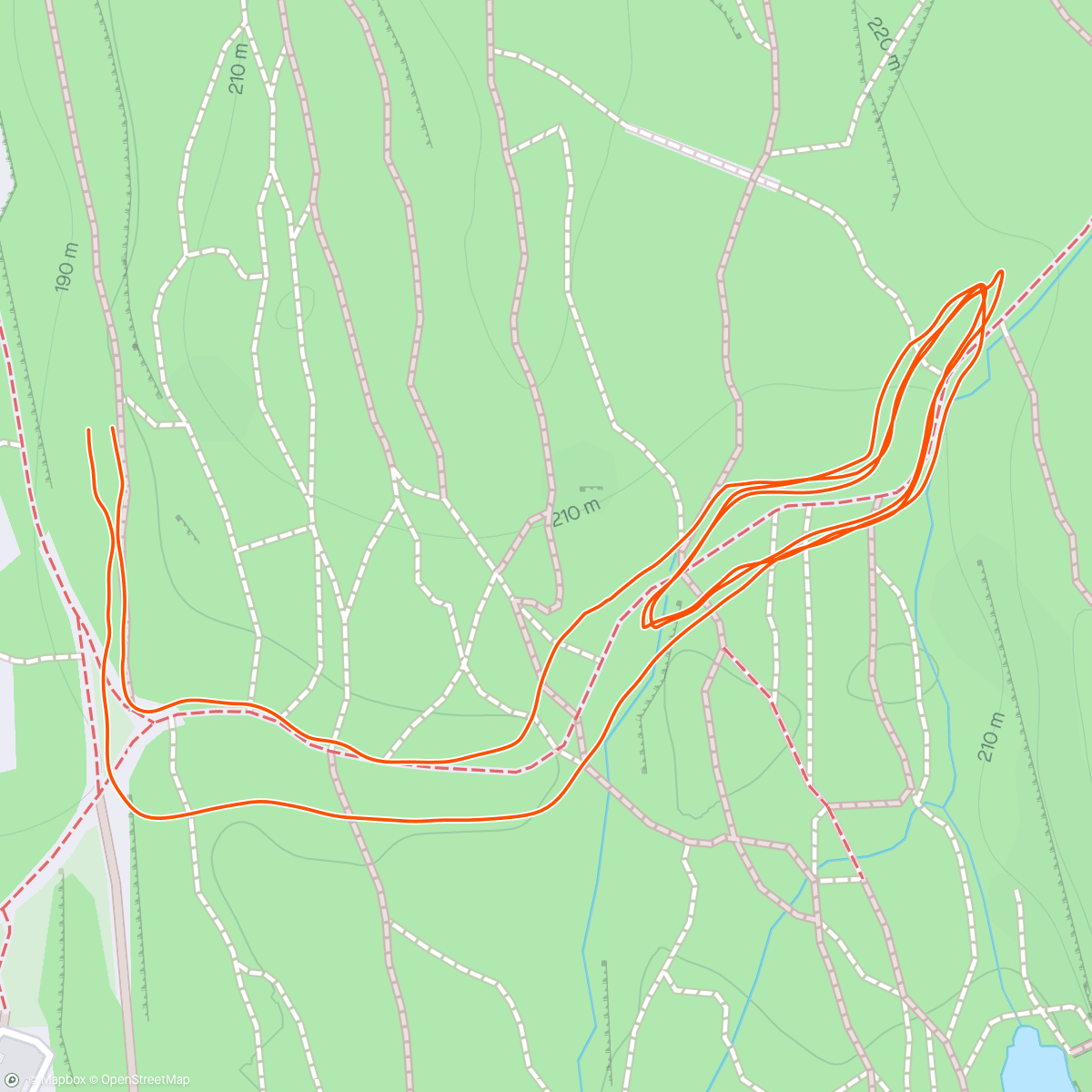 Map of the activity, 3 x Hellerudkneika gågging
