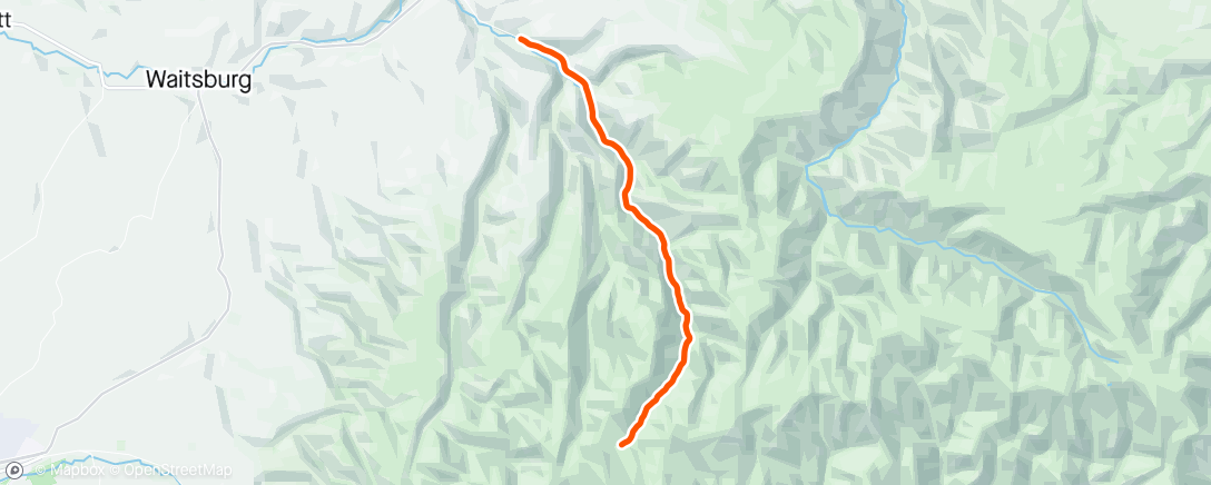 Mapa de la actividad (Challenging today. But it's difficult to complain about a headwind climbing when it's cooling you off.)