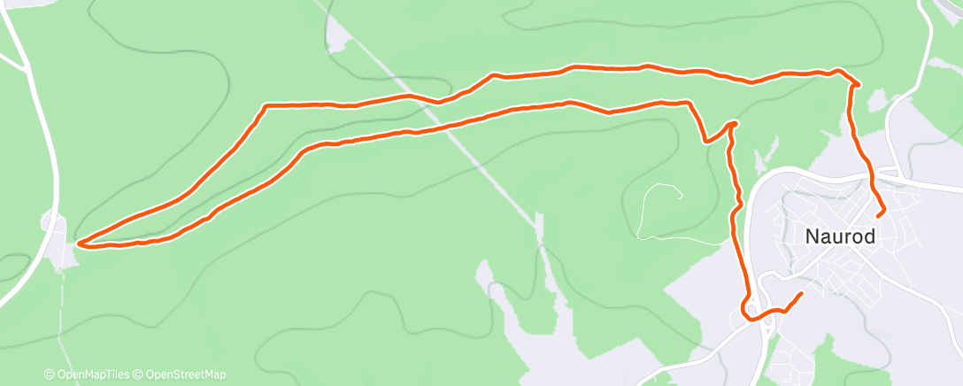Map of the activity, Traillauf am Morgen