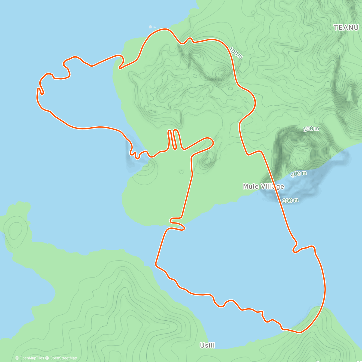 Map of the activity, Zwift - Kirizuma on Ocean Lava Cliffside Loop in Watopia