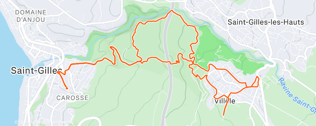Map of the activity, Trail le matin