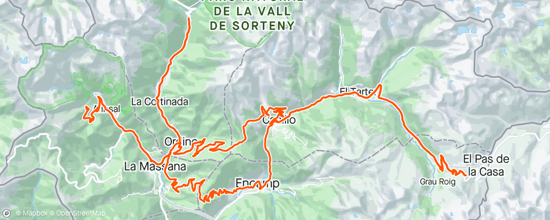 Map of the activity, Andorra 16