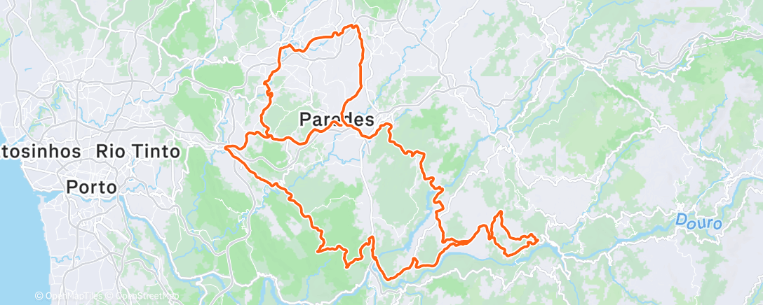 Map of the activity, Volta de bicicleta matinal