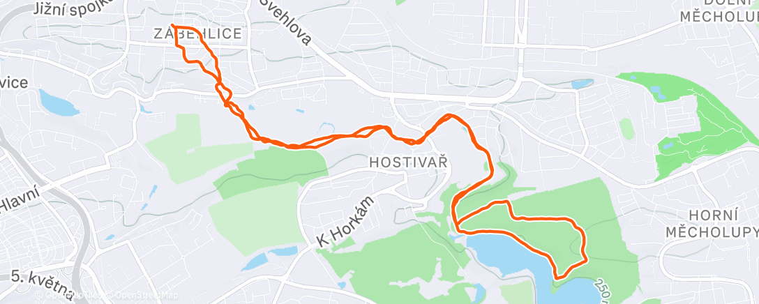 Map of the activity, Lunch Run