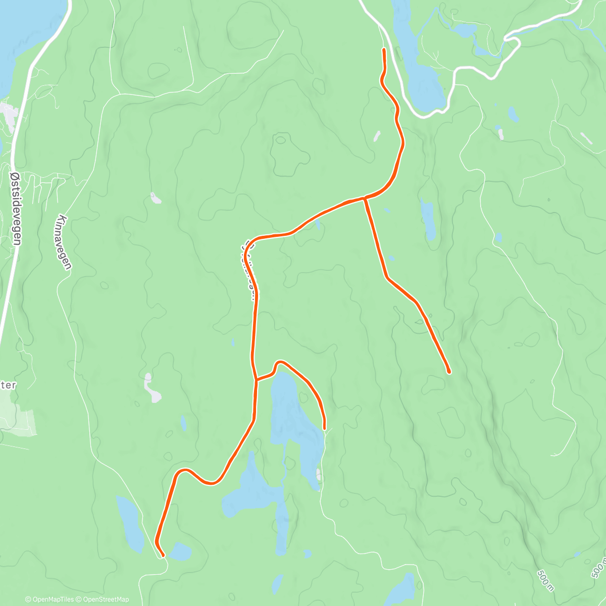 Map of the activity, Ski er fremdeles dust